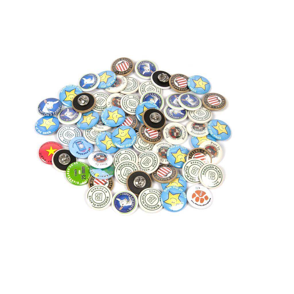 25mm Round G Series Clutch Butterfly Button Badge Components - Pack of 100 - Image 2