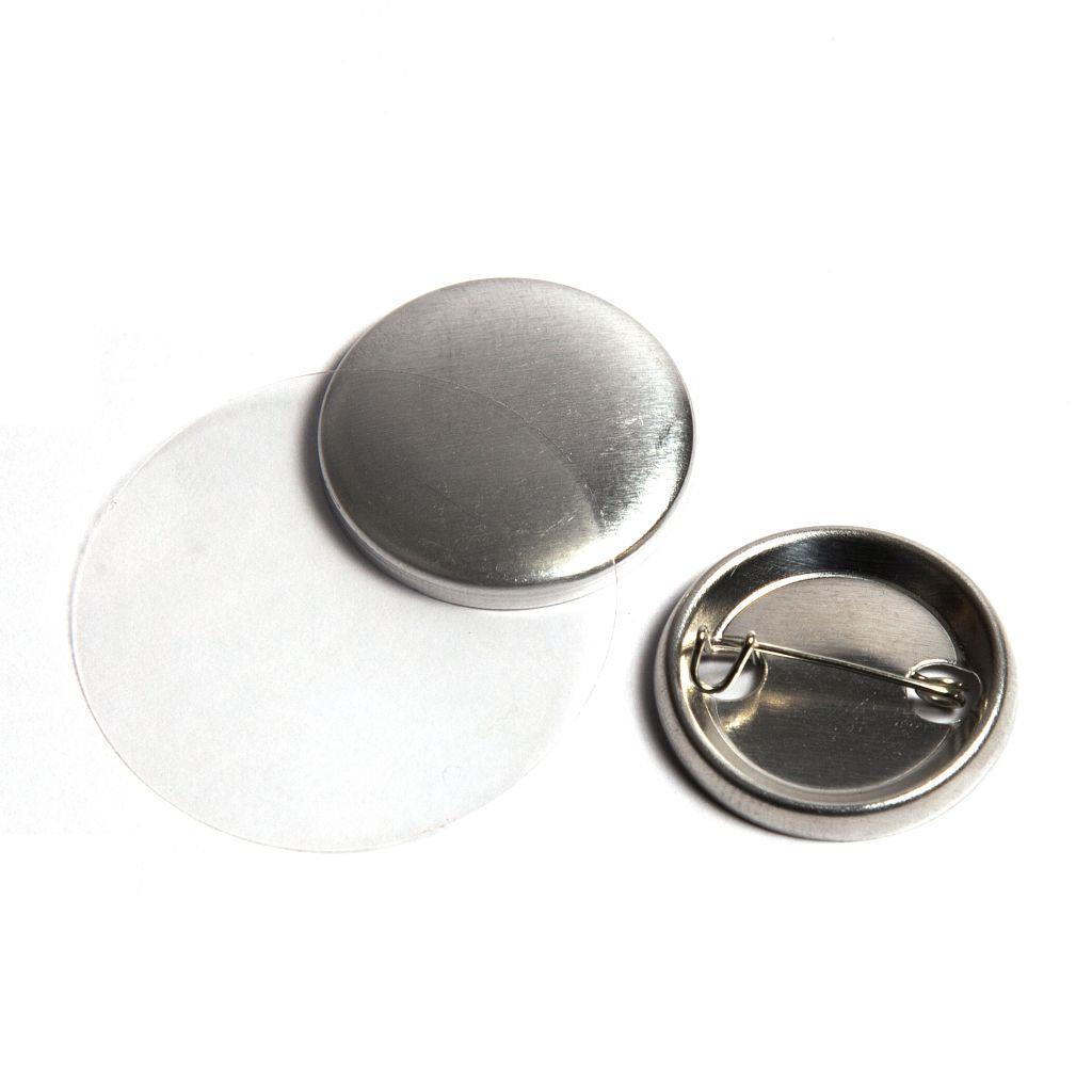 31mm Round G Series Metal Pin Back Button Badge Components - Pack of 100 - Image 3