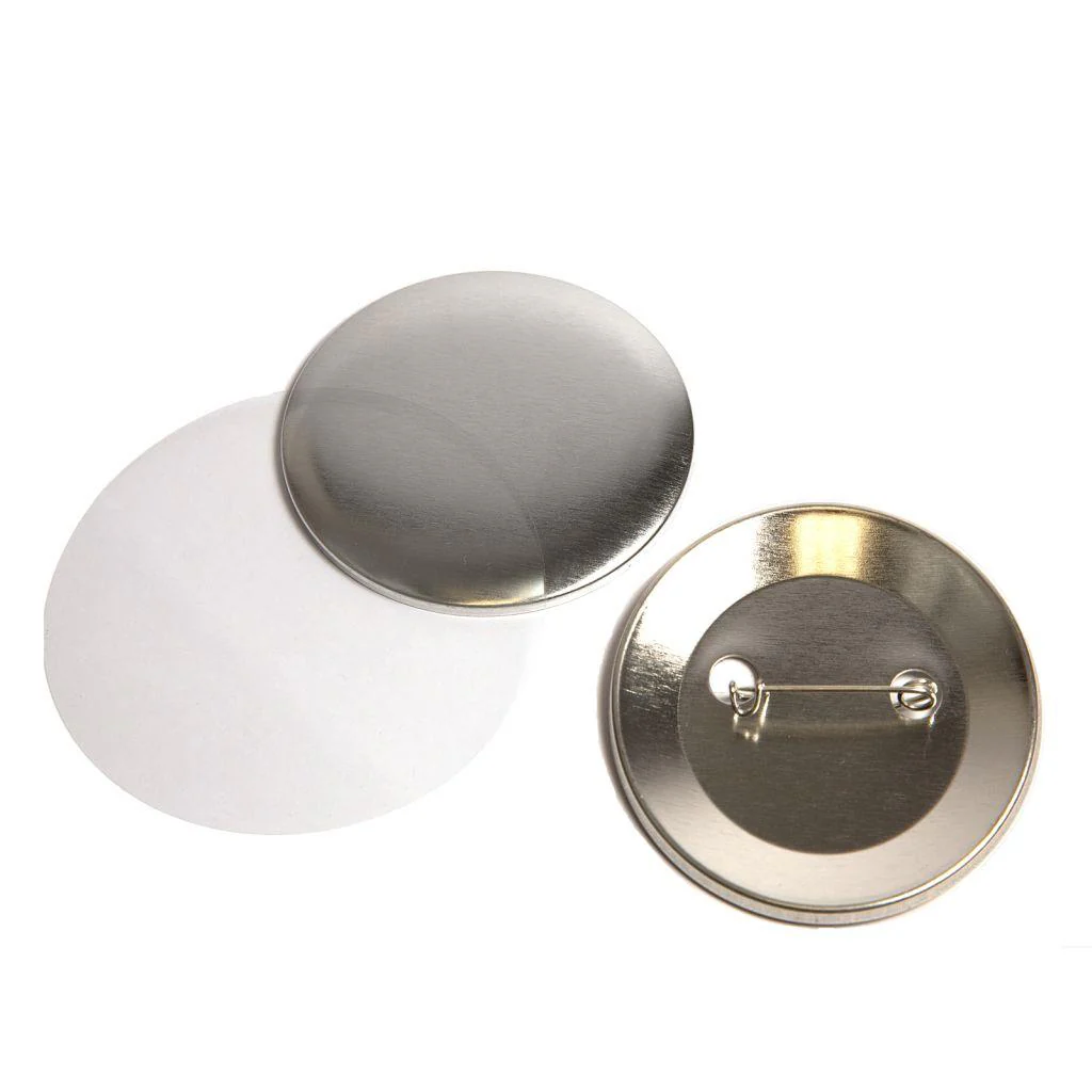 50mm Round G Series Metal Pin Back Button Badge Components - Pack of 100 - Image 3