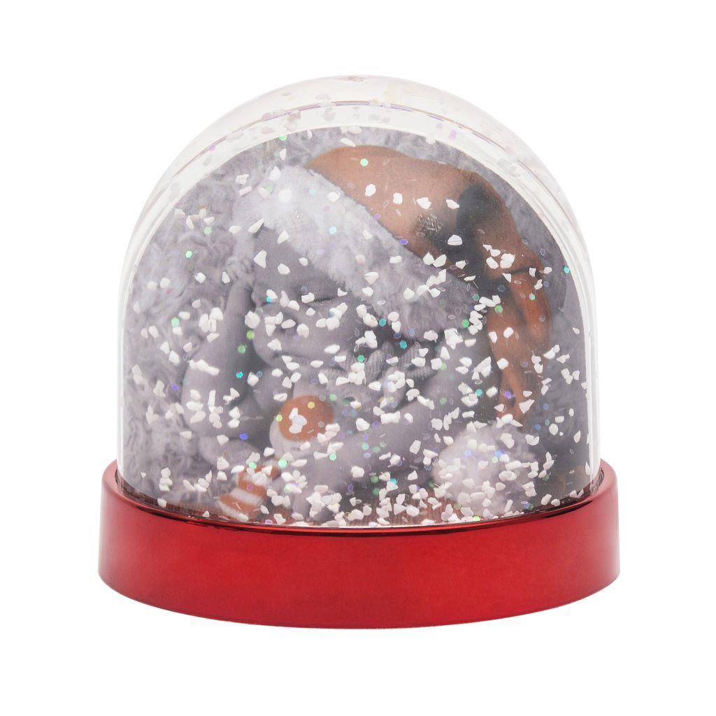 70 x 62mm Blank Coloured Base Snow Glitter Dome - Pack of 6 - Image 3