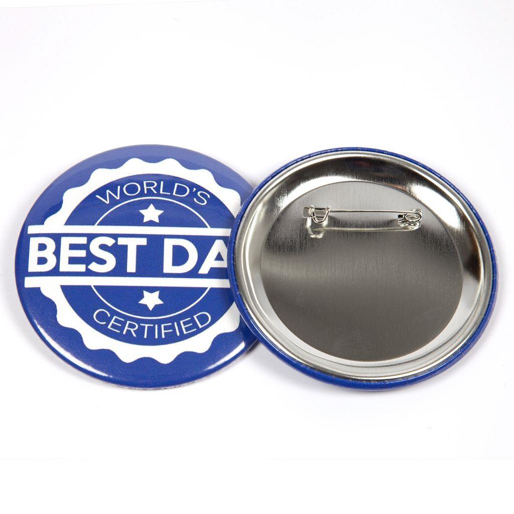 75mm Round G Series Metal Pin Back Button Badge Components - Pack of 100 - Image 4