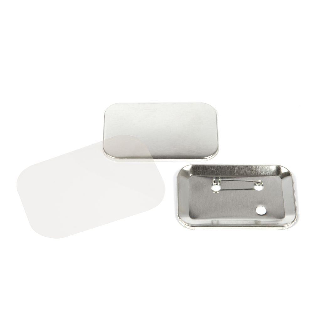 76mm x 51mm Metal Pin Back Horizontal Components - Pack of 100 - Image 3