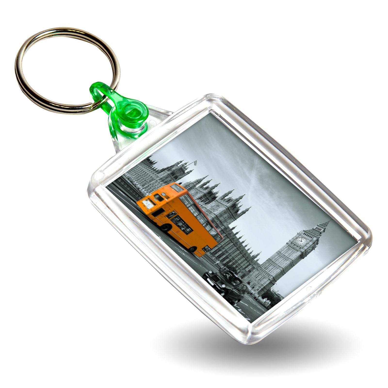 A502 Rectangular Blank Plastic Photo Insert Keyring with Coloured Connector - 45 x 35mm - Pack of 50 - Image 15