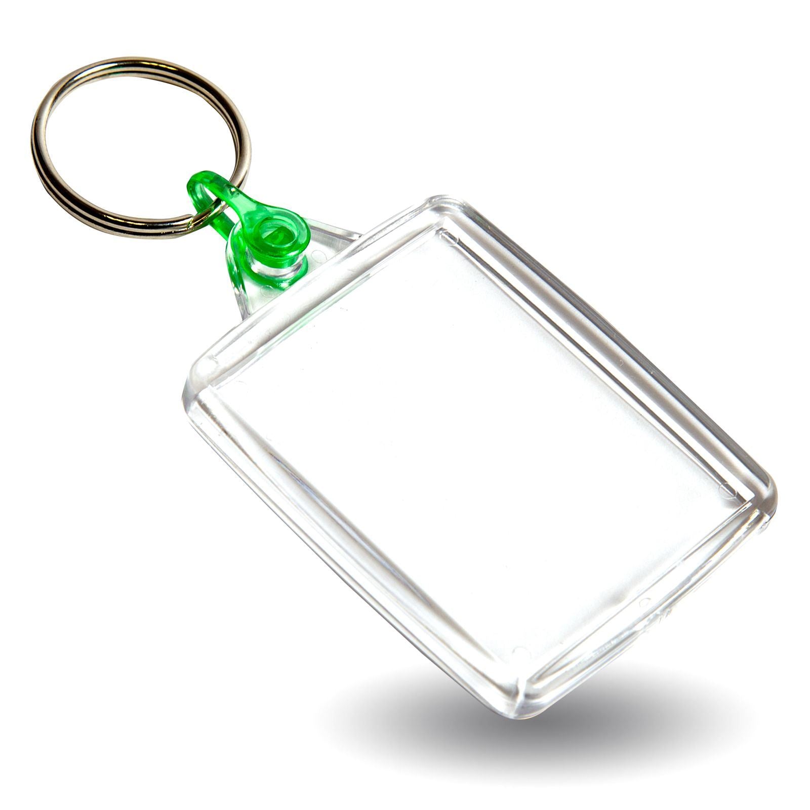 A502 Rectangular Blank Plastic Photo Insert Keyring with Coloured Connector - 45 x 35mm - Pack of 50 - Image 16