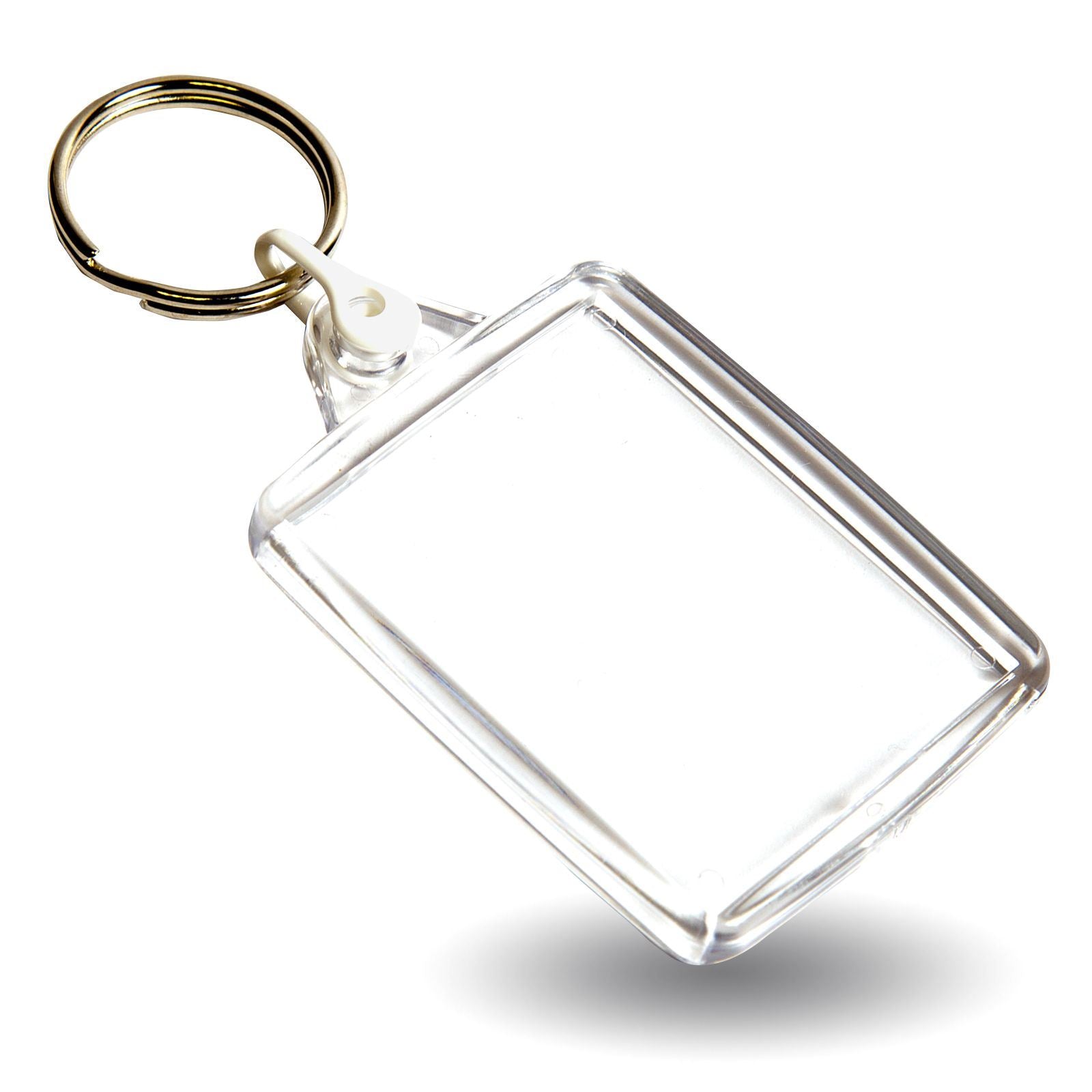 A502 Rectangular Blank Plastic Photo Insert Keyring with Coloured Connector - 45 x 35mm - Pack of 50 - Image 22