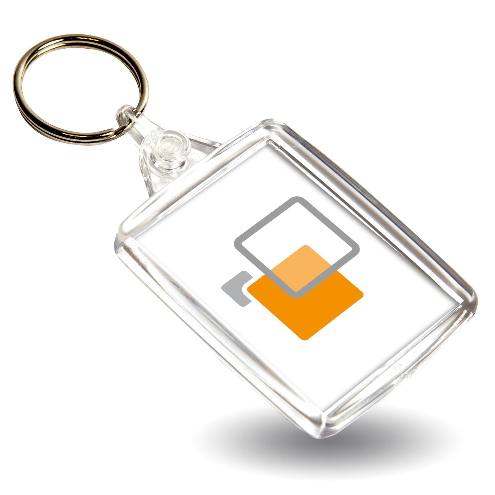 A502 Rectangular Blank Plastic Photo Insert Keyring with Coloured Connector - 45 x 35mm - Pack of 50 - Image 23