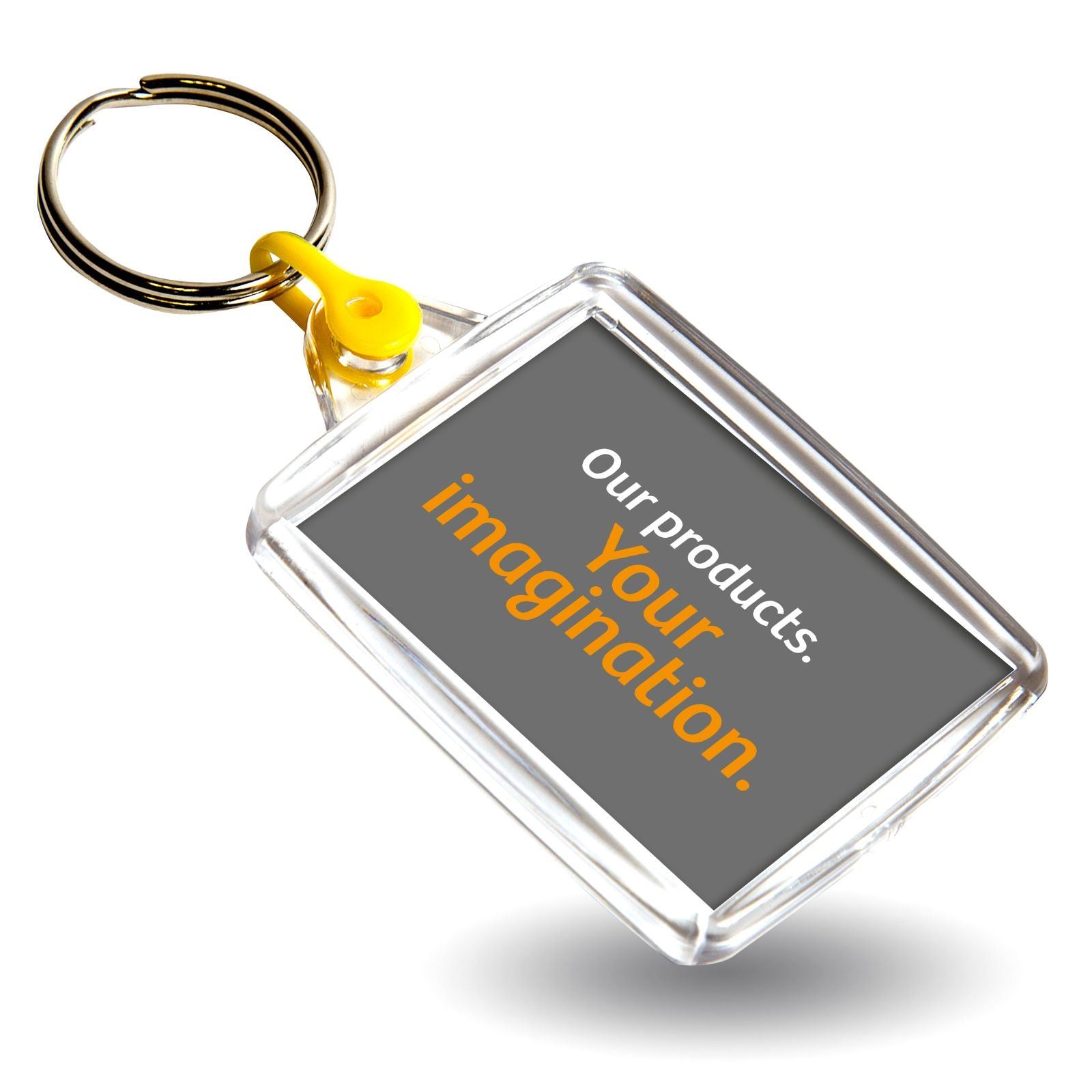 A502 Rectangular Blank Plastic Photo Insert Keyring with Coloured Connector - 45 x 35mm - Pack of 50 - Image 9