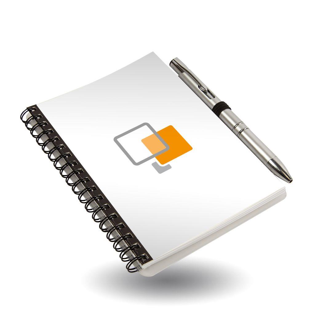 Blank 152 x 102mm Note Book & Pen - Pack of 10 - Image 3