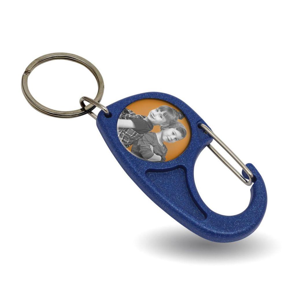 Blank Plastic 25mm Insert Carabiner Keyring - Pack of 10 - Image 3