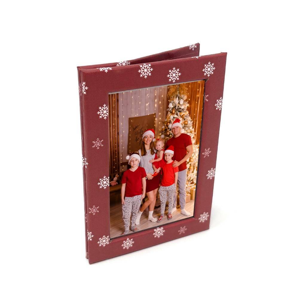 Blank Red Snowflake Magnetic Photo Frame - 90 x 60mm Blank Insert - Pack of 10 - Image 4