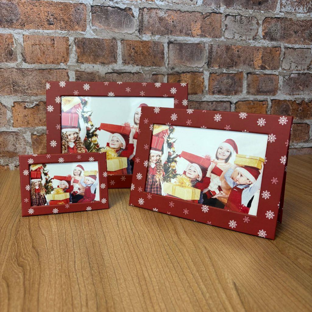 Blank Red Snowflake Magnetic Photo Frame - 90 x 60mm Blank Insert - Pack of 10 - Image 6