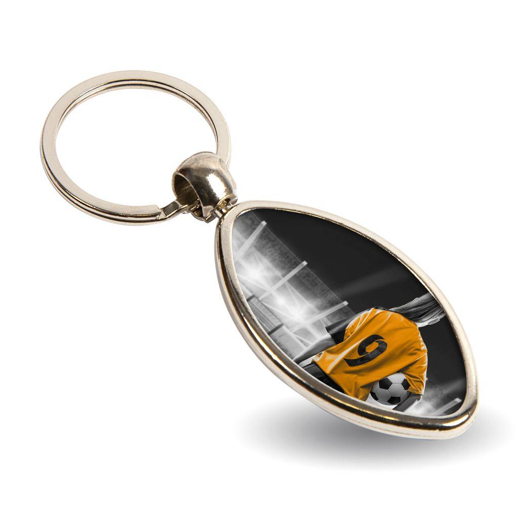 MRB Rugby Shaped Oval Blank Metal Photo Insert Keyring - 33 x 24mm - Pack of 10 - Image 4
