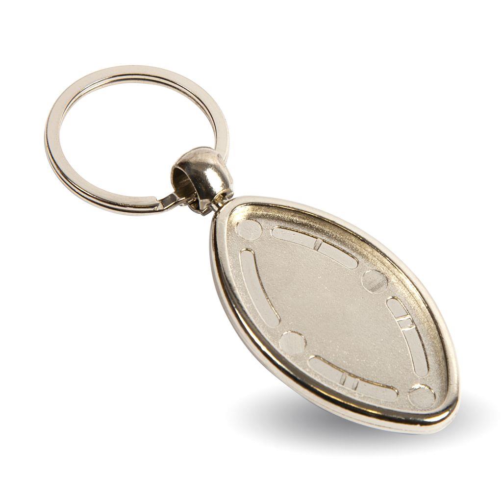 MRB Rugby Shaped Oval Blank Metal Photo Insert Keyring - 33 x 24mm - Pack of 10 - Image 5