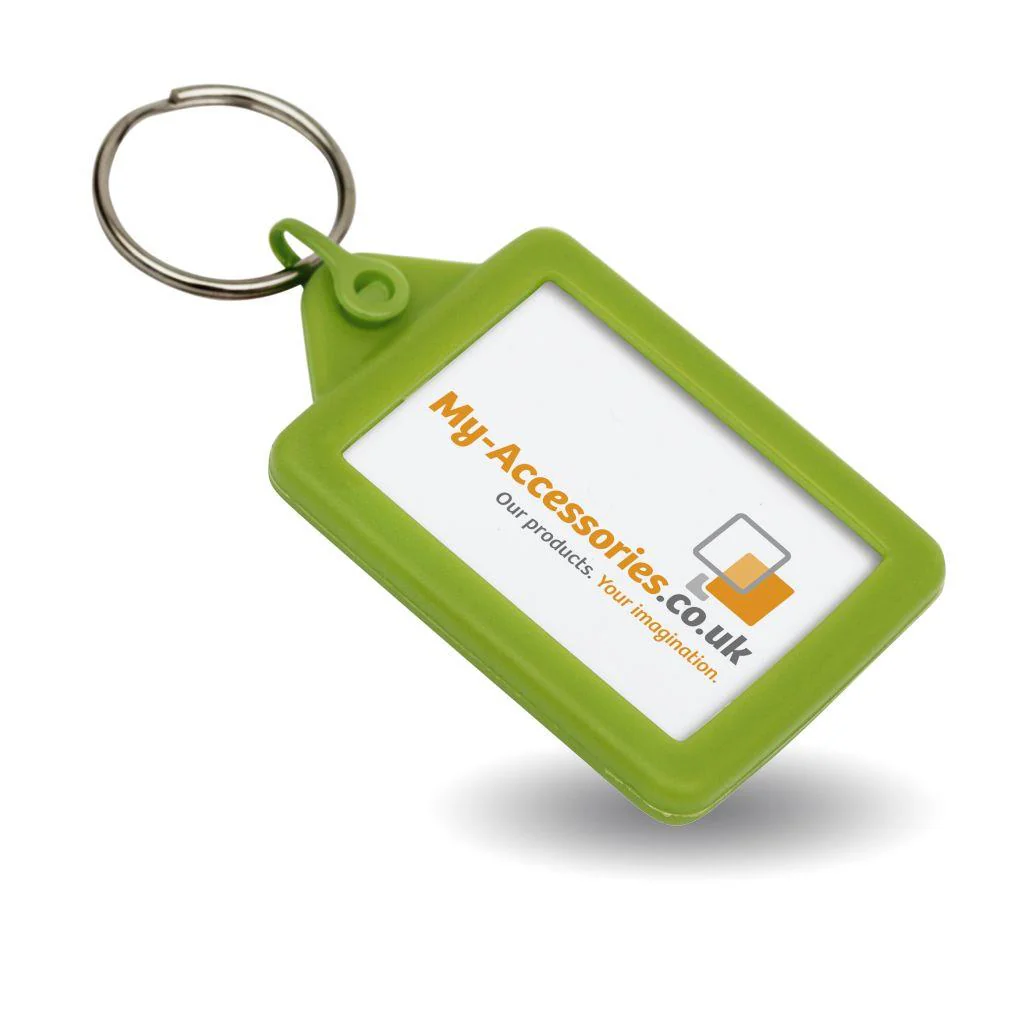 Rectangular Blank Black Soft Touch Passport Photo Insert Keyring - 45 x 35mm  - Pack of 50 - Image 3